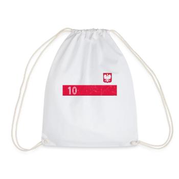 National Coat of Arms of Poland - Number 10 - Drawstring Bag - white - Front