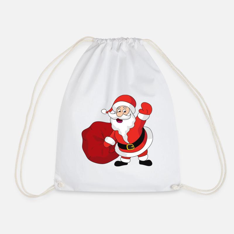 Santa Claus Christmas Santa - Drawstring Bag - white