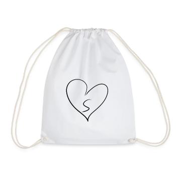 Lettre de cœur - Sac de sport léger - blanc - Devant