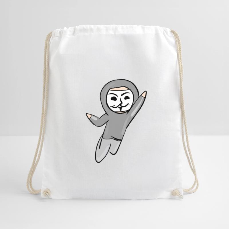 anonymous anonymous hacker mask hack programmer Drawstring Bag