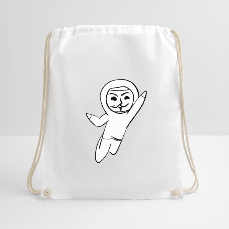 anonymous anonymous hacker mask hack programmer Drawstring Bag