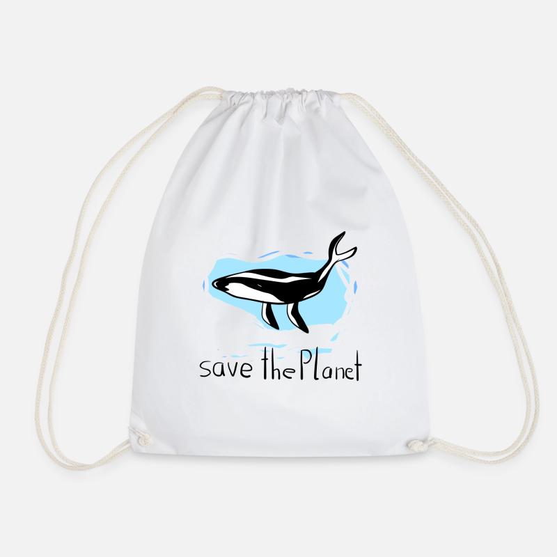 Conservation des baleines Save Planet Écosystème - Sac de sport léger - blanc