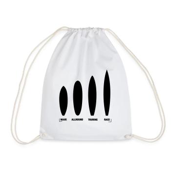 Board types in stand up paddling - Drawstring Bag - white - Front
