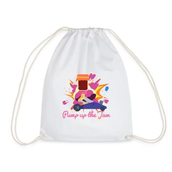 Pump it up - Drawstring Bag - white - Front