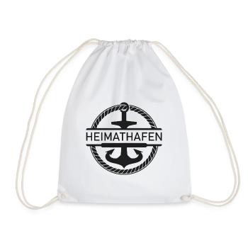 Heimathafen mit Schiff Anker - Turnbeutel - Weiß - Vorne