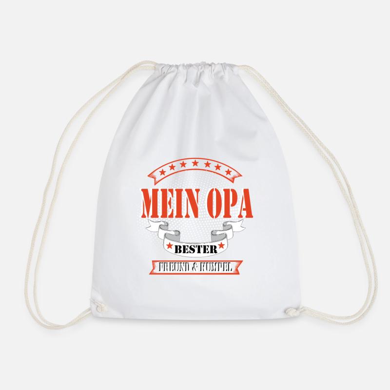 Mein OPA Bester Freund und KUMPEL Geschenk Opa - Turnbeutel - Weiß