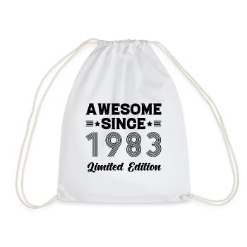 Awesome Since 1983 Limited Edition Birthday 40 - Turnbeutel - Weiß - Vorne