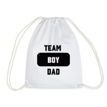 TEAM BOY DAD - Drawstring Bag - white - Front