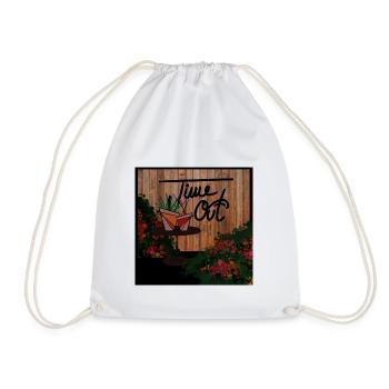 Time Out. Relax at a Calm place in silence. - Drawstring Bag - white - Front