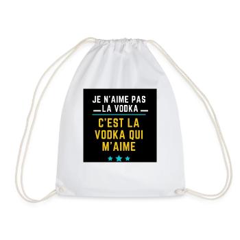 Je n aime pas la vodka c est la vodka qui m'aime - Sac de sport léger - blanc - Devant