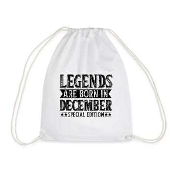 Legends were Born in December geboren im Dezember - Drawstring Bag - white - Front