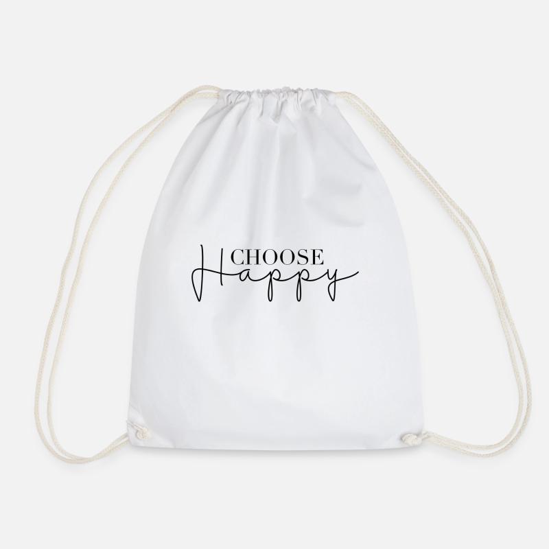 Choose Happy - Turnbeutel - Weiß