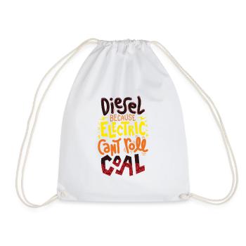 Citation drôle de voiture de charbon électrique diesel - Sac de sport léger - blanc - Devant