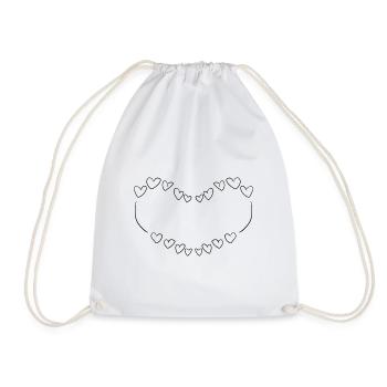 cœur coeur - Sac de sport léger - blanc - Devant