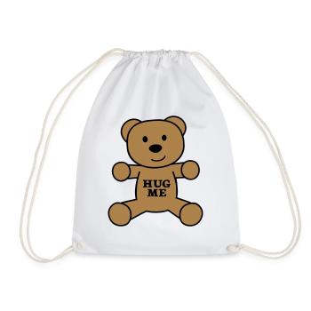 Teddybär Hug me - Turnbeutel - Weiß - Vorne