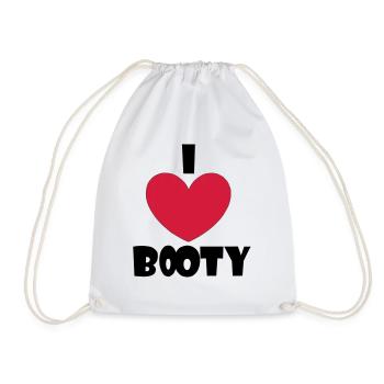 I Love Booty - Turnbeutel - Weiß - Vorne