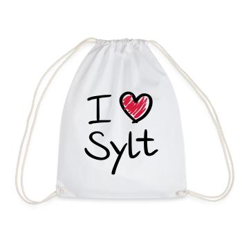 i_love_sylt__f2 - Turnbeutel - Weiß - Vorne