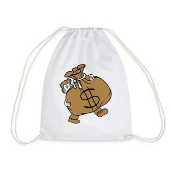ours lourd dollar symbole signe argent riche gel - Sac de sport léger - blanc - Devant