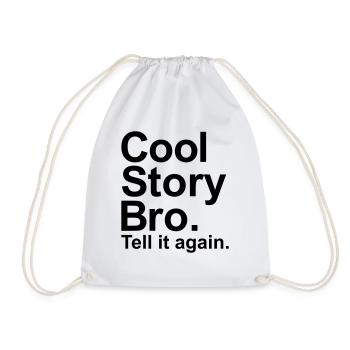 Cool story bro - Drawstring Bag - white - Front