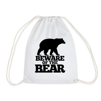 Beware of the bear T-Shirt - Turnbeutel - Weiß - Vorne