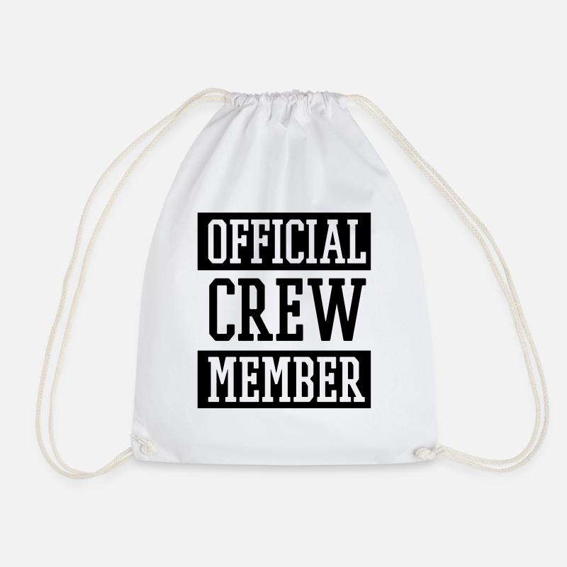 OFFICIAL CREW MEMBER - Drawstring Bag - white