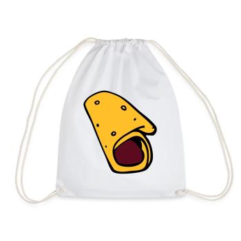 crepe galette saucisse - Sac de sport léger - blanc - Devant