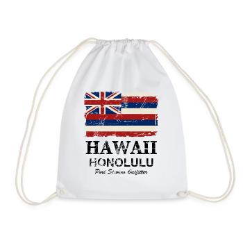 Hawaii Flag - Honolulu - Vintage Look - Turnbeutel - Weiß - Vorne