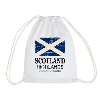 Scotland Flag - Vintage Look - Turnbeutel - Weiß - Vorne