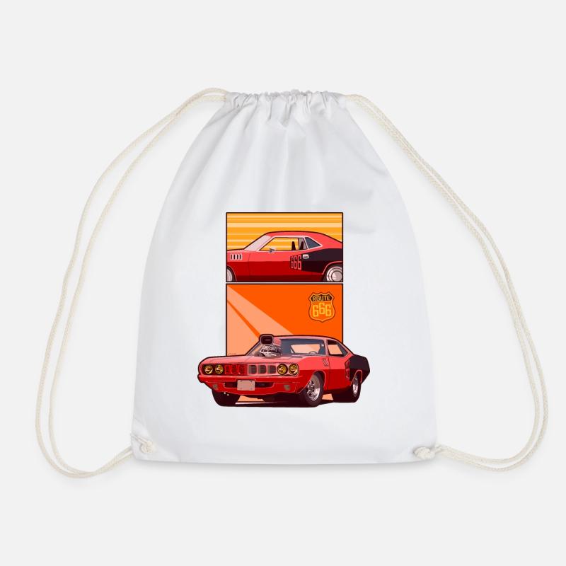Route 666 - Drawstring Bag - white