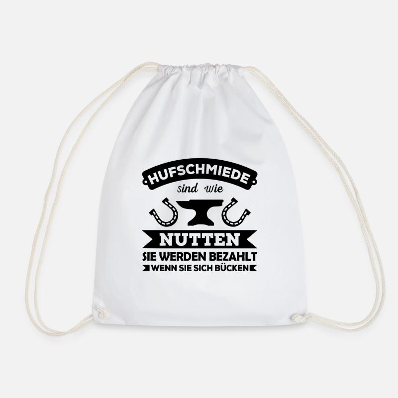 Hufschmied Beruf Spruch Geschenk - Turnbeutel - Weiß