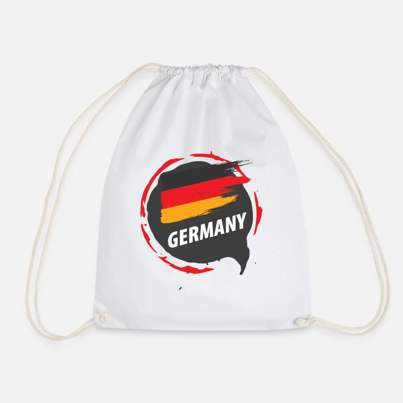 Deutschland Flagge Germany Flag Logo - Turnbeutel - Weiß