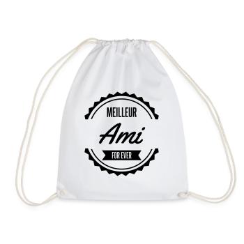 meilleur ami - Drawstring Bag - white - Front