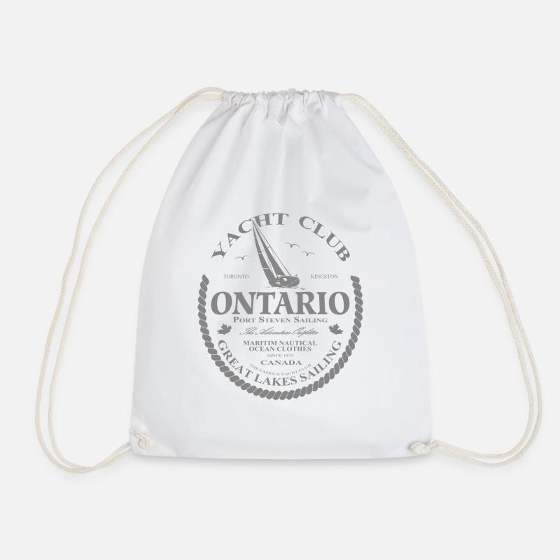 Ontario Sailing - Drawstring Bag - white