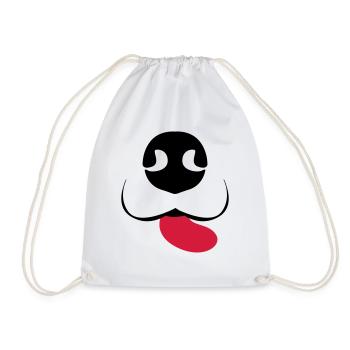 Museau de chien - Sac de sport léger - blanc - Devant