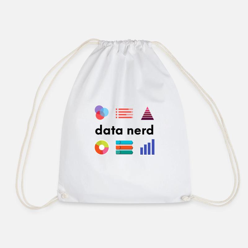 Data Nerd - Data Analyst Data Scientist - Data - Drawstring Bag - white