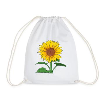 Sonnenblume - Turnbeutel - Weiß - Vorne
