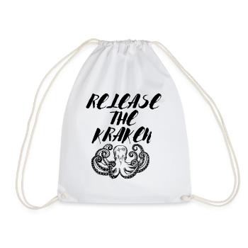 RELEASE THE KRAKEN - Drawstring Bag - white - Front