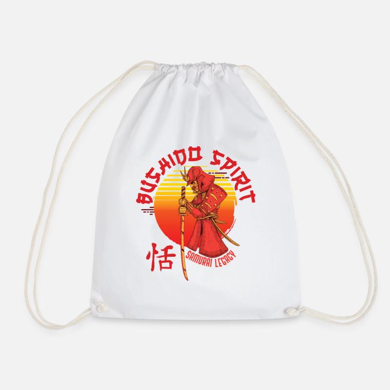 Bushido-Geist, Samurai-Vermächtnis - Turnbeutel - Weiß