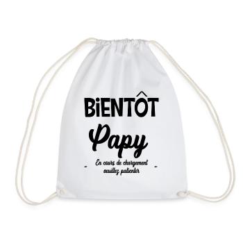 Bientôt papy veuillez patienter - Sac de sport léger - blanc - Devant
