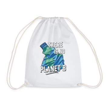 There is no planet B, environmental protection - Drawstring Bag - white - Front