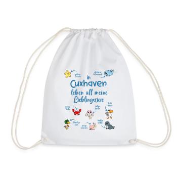 Meine Lieblingstiere in Cuxhaven - Turnbeutel - Weiß - Vorne