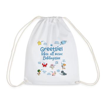 Meine Lieblingstiere in Greetsiel - Turnbeutel - Weiß - Vorne