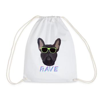 RAVE - Drawstring Bag - white - Front