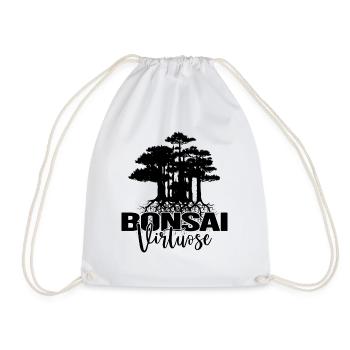 BONSAI-Wäldchen Yamadori Nebari Bonsai-Baum - Turnbeutel - Weiß - Vorne