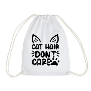 Les poils de chat ne s’en soucient pas - Les poils de chat sont géniaux - Sac de sport léger - blanc - Devant