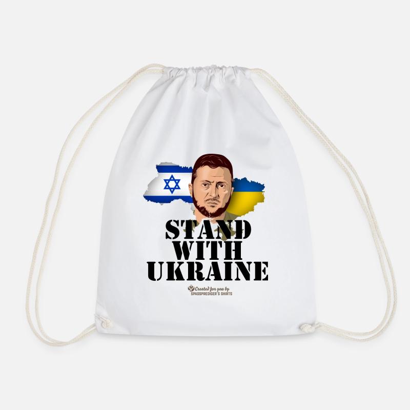 Ukraine Israel - Turnbeutel - Weiß