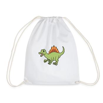 Kawaii Spinosaurus - Drawstring Bag - white - Front