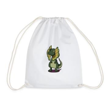 Dessin animé Dilophosaurus - Sac de sport léger - blanc - Devant
