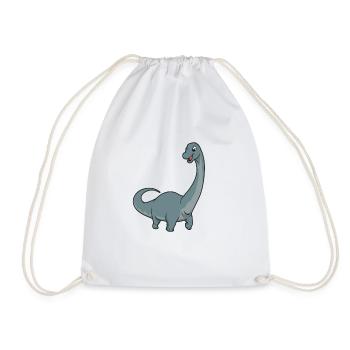 Kawaii Brachiosaurus - Turnbeutel - Weiß - Vorne
