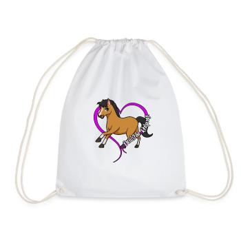 Horse lovers - German riding pony - Drawstring Bag - white - Front
